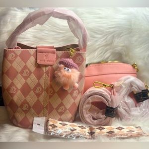 Louis Daisy Luxury Peach Mini Leather Handbag 👜